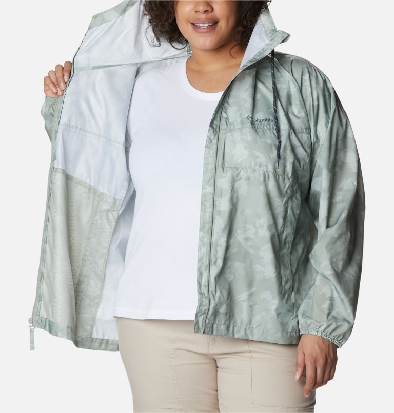 Jacheta Columbia Flash Challenger Novelty Windbreaker Dama Masline Verzi | Plus Size JRMSA19Q8